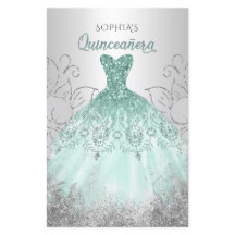 Budget Aqua Sparkle Dress Quinceañera