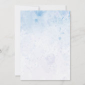 Budget Aquarel Blauwe Vier Juli Feestje Kaart (Achterkant)