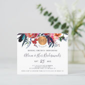 Budget aquarel chic bruilofts brunch uitnodiging (Staand voorkant)