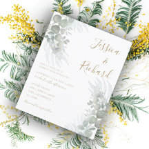Budget Aquarel Eucalyptus Salie Groen Huwelijk