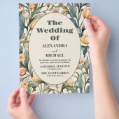Budget Aquarel Tulpen William Morris Trouwen Flyer (Hand)