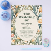 Budget Aquarel Tulpen William Morris Trouwen Flyer (Enkel)