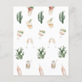 budget aquarel vrijgezellenweekend reisplan flyer (Achterkant)