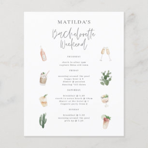 budget aquarel vrijgezellenweekend reisplan flyer