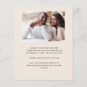 Budget Arch 4-Foto Beige Save the Date (Achterkant)