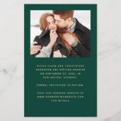 Budget Arch 4 Foto's Emerald Green Save the Date (Achterkant)