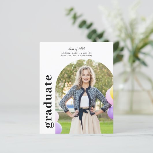 Budget Arch Afstuderen Aankondiging Afstuderen fot (Staand voorkant)