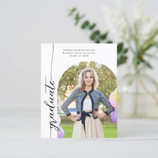 Budget Arch Afstuderen Aankondiging Afstuderen fot (Staand voorkant)