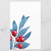 Budget Arch Blue Holly Berries Photo Holiday Card (Achterkant)