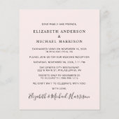 Budget Arch Foto Pink Wedding Receptie Uitnodigen (Achterkant)