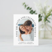 Budget Arch Foto QR Code Huwelijk Saven The Date (Staand voorkant)