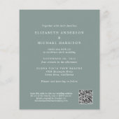 Budget Arch Foto QR Code Sage Trouwkaart Uitnodigi (Achterkant)