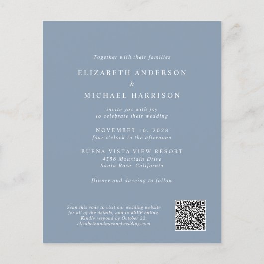 Budget Arch Foto QR Code Weddenschap (Achterkant)