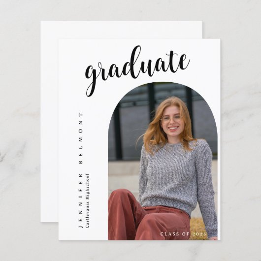 BUDGET Arch Foto Ze deed het Pet Tassel Afstuderen (Voorkant / Achterkant)