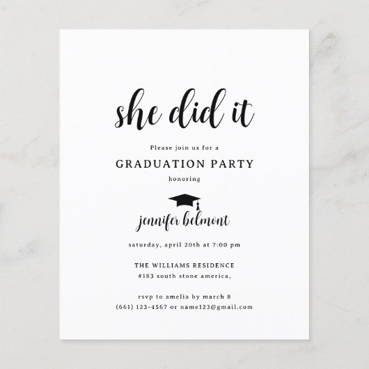 BUDGET Arch Foto Ze deed het Pet Tassel Afstuderen (Achterkant)