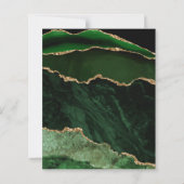 Budget Arch Hunter Green Gold Agate Wedding Invite (Achterkant)