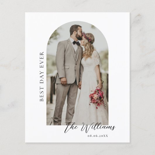 Budget Arch Lijst Weddenschap Foto Hartelijk dank Flyer (Voorkant)