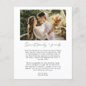 Budget Arch Lijst Weddenschap Foto Hartelijk dank Flyer (Achterkant)