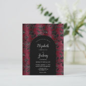 Budget Arch Moody Burgundy Black Damask Wedding (Staand voorkant)