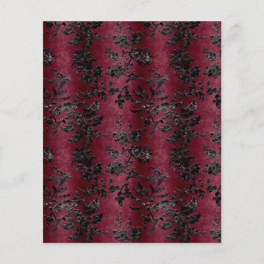 Budget Arch Moody Burgundy Black Damask Wedding (Achterkant)