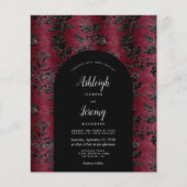 Budget Arch Moody Burgundy Black Damask Wedding (Voorkant)
