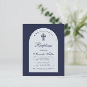 Budget Arch Navy Blue Boy Baptism (Staand voorkant)