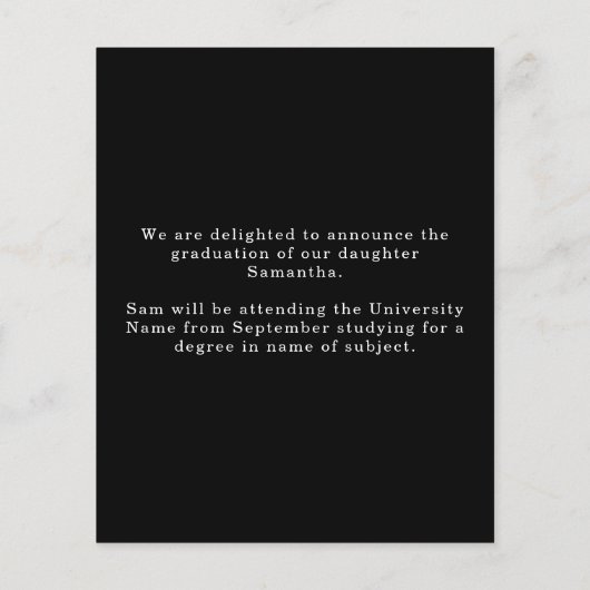 Budget Arch Photo 2025 Afstudeerder Black Aankondi (Achterkant)