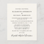 Budget Arch Photo Cream Wedding Reception Flyer (Achterkant)