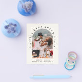 Budget Arch Photo Cream Wedding Reception Flyer (Enkel)