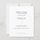 Budget arch photo modern wedding save the date (Achterkant)