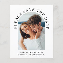 Budget Arch Photo QR Code Save the Date