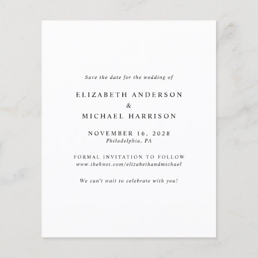 Budget Arch Photo Wedding Save the Date (Achterkant)