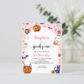BUDGET Arch Pink Spooky Een 1e Halloween Verjaarda (Staand voorkant)