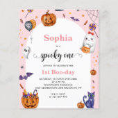 BUDGET Arch Pink Spooky Een 1e Halloween Verjaarda (Voorkant)