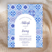 Budget Arch Portugese Blue Tegel Wedding Invite