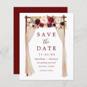 Budget Arch Rustic Boho Wedding Save the Dates (Voorkant / Achterkant)