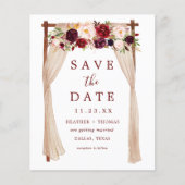 Budget Arch Rustic Boho Wedding Save the Dates (Voorkant)