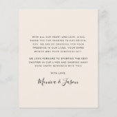 Budget Arched Photo Cream Wedding Hartelijk dank (Achterkant)