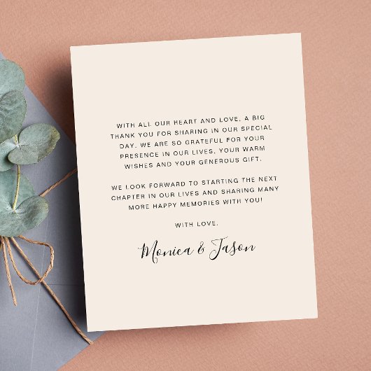 Budget Arched Photo Cream Wedding Hartelijk dank