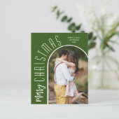 Budget Arry Green-fotokaarten voor prettig kerstfe (Staand voorkant)