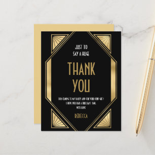 Budget Art Deco 70th Birthday Gold Black Hartelijk