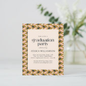 Budget Art Deco Blush en Gold Graduation Party (Staand voorkant)