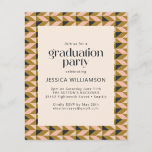 Budget Art Deco Blush en Gold Graduation Party