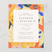 Budget Artsy Abstract Botanical Fun Wedding Invite (Voorkant)