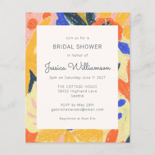 Budget Artsy Abstract Floral Vrijgezellenfeest nod