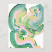 Budget Artsy Abstract Green Swirl Gradul Party (Achterkant)