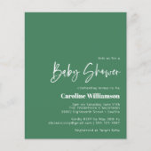 Budget Artsy Abstract Groene Waterverf Baby shower (Voorkant)