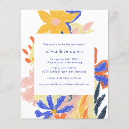 Budget Artsy Abstracte Floral Wedding
