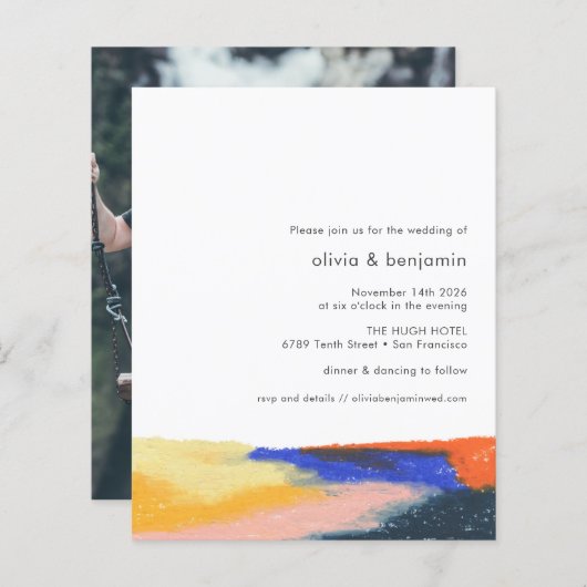 Budget Artsy Abstracte Kunst Foto Weddenschap (Voorkant / Achterkant)