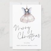 Budget Artsy Fairy Minimalist Merry kerstKaart (Voorkant)